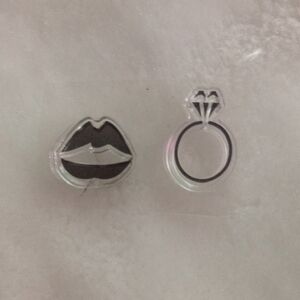 Lip and Wedding Ring Clear Vinyl Stampers